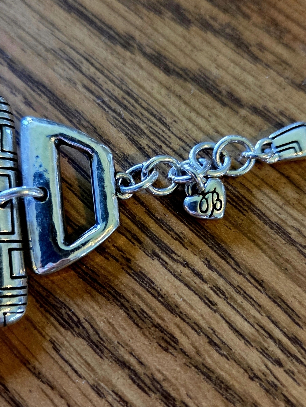 BRIGHTON "Nexus" Vintage Silver Geometric Link Bracelet BOHEMIAN! - Picture 5 of 12